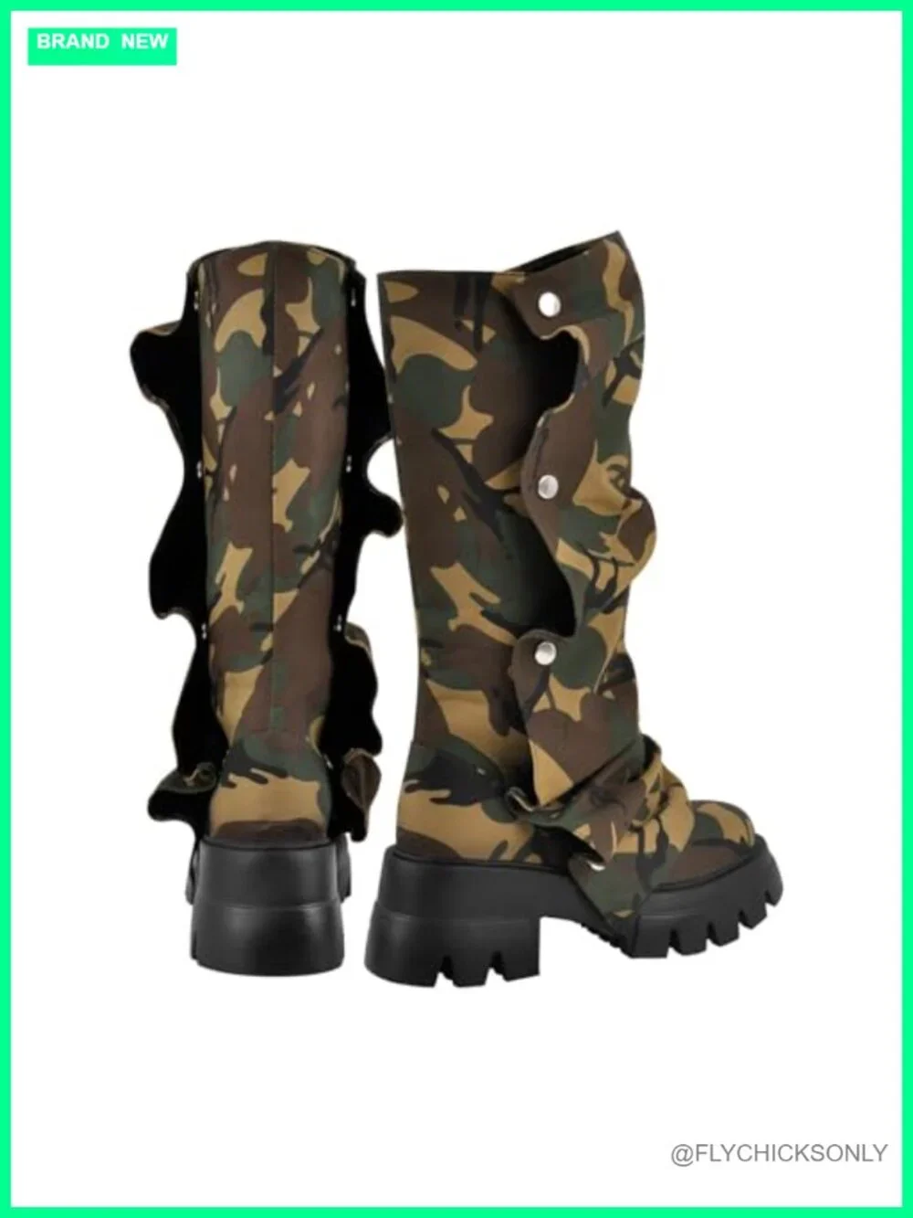 Women's Platform Slouchy Fold Over Mid Calf Boots Block Heel Round Toe Pull On
